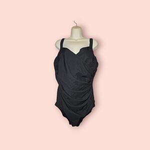Talbots Miraclesuit Sanibel One Piece Swimsuit Tummy Control Flattering Fit 22W